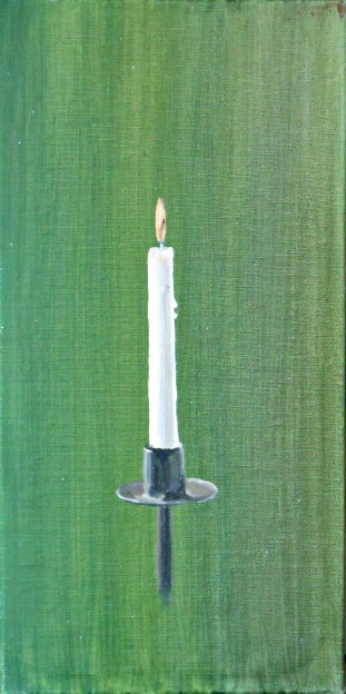 Candle in green