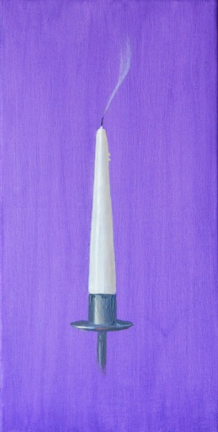 Candle in purple